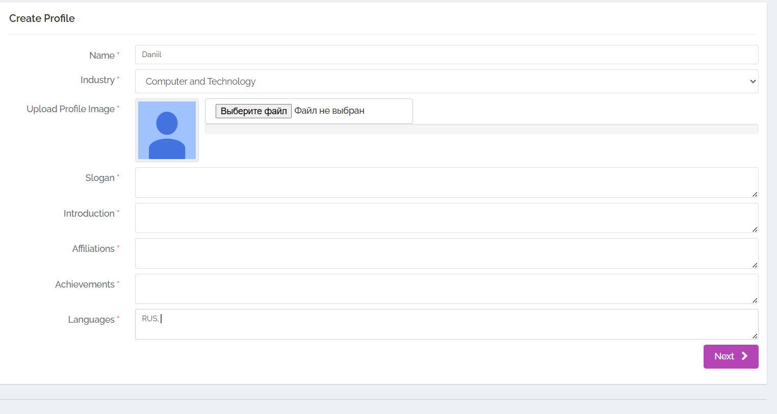 Daniil, work sample 1